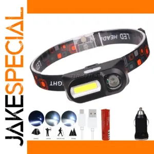 18650 USB Rechargeable COB LED Headlamp