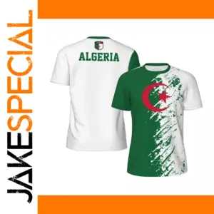 Algeria Flag Graphic Men’s Sports T-Shirt