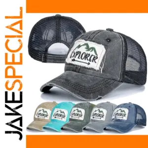 Unisex Vintage Mountain Embroidered Baseball Cap