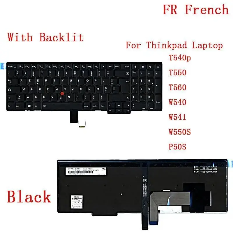 Lenovo ThinkPad French Backlit Keyboard P50S T560 5 Lenovo ThinkPad French Backlit Keyboard P50S T560 - Image 5