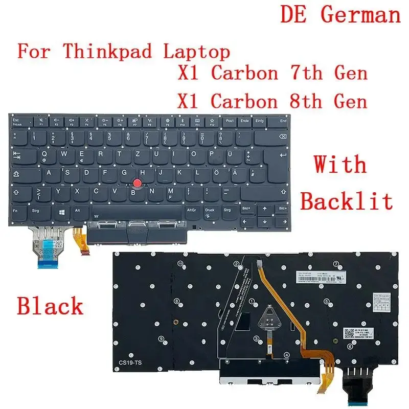 Backlit Keyboard for Lenovo ThinkPad X1 Carbon 7th-8th Gen 14 Backlit Keyboard for Lenovo ThinkPad X1 Carbon 7th-8th Gen - Image 14