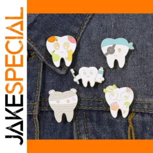 Funny Tooth Cartoon Pin Enamel Badge