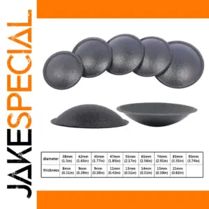 Set of 6 Black Dome Caps for Speakers