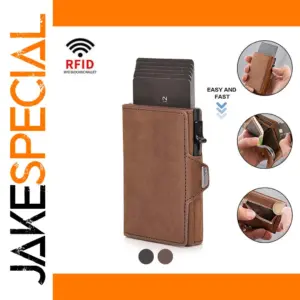 RFID Leather Credit Card Holder for Men