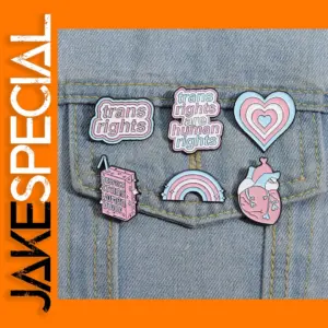 Trans Rights Are Human Rights Enamel Brooch