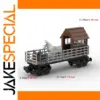 Horse Cargo Train Car Model with Barn Structure