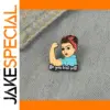 Feminist Power Enamel Lapel Pin for Women