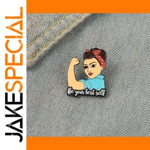 Feminist Power Enamel Lapel Pin for Women