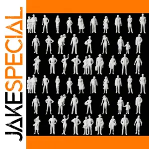 Evemodel 60pcs O Scale 1:43 Unpainted Human Figures