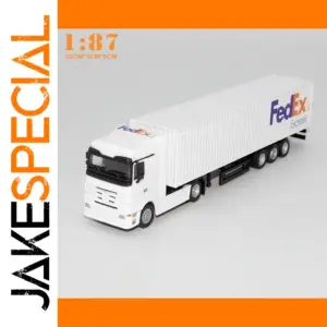 1:87 Scale Diecast FedEx Container Truck Model