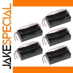 5 Pcs 2x18650 Battery Holder Cases with Wires