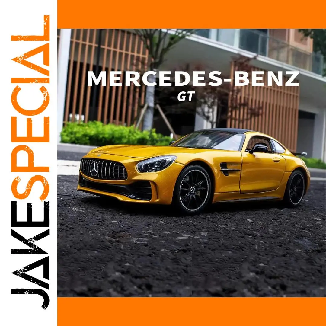 WELLY 1:24 Mercedes-Benz GT Yellow Model Car 1 WELLY 1:24 Mercedes-Benz GT Yellow Model Car