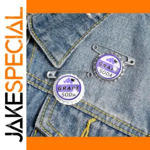 Grape Soda Cartoon Pin Badge for Anime Fans