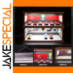 1:64 Scale LED Car Garage Diorama Model Set