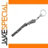 Metal Shotgun Keychain with Clip Attachment