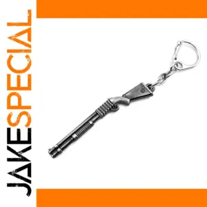 Metal Shotgun Keychain with Clip Attachment