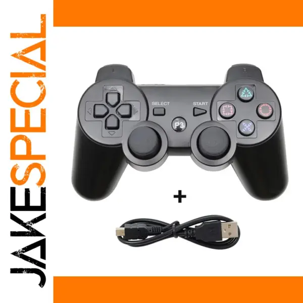 Wireless Black PS3 Gamepad Controller with USB