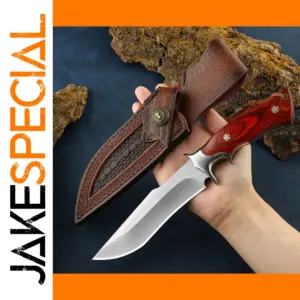 Lion King Survival Knife with Leather Sheath