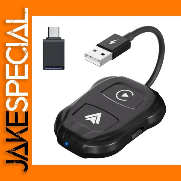 2-in-1 Wireless Carplay Adapter for iPhone & Android