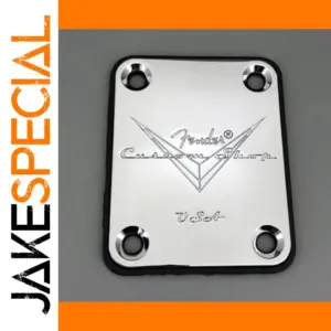 Polished Chrome Guitar Neck Plate for Custom Builds
