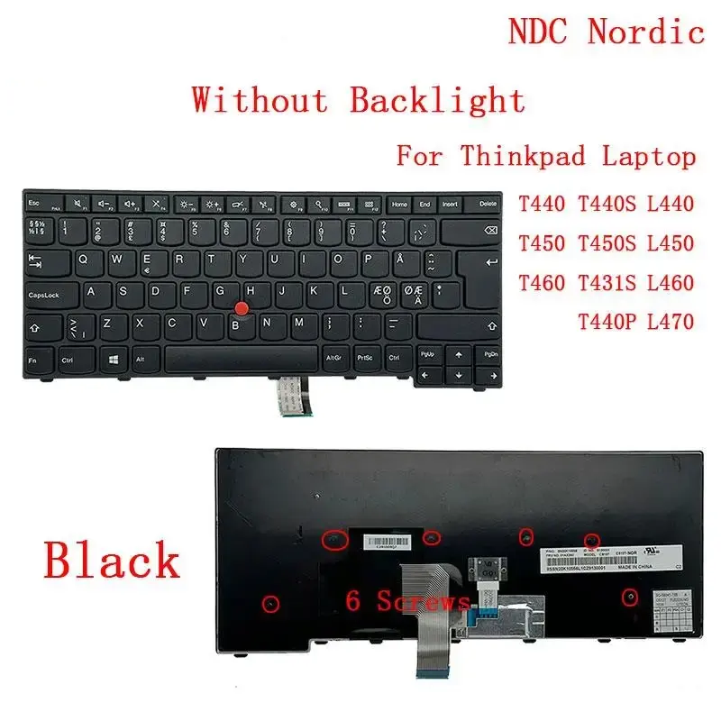 Nordic Backlight Keyboard for Lenovo Thinkpad 9 Nordic Backlight Keyboard for Lenovo Thinkpad - Image 9