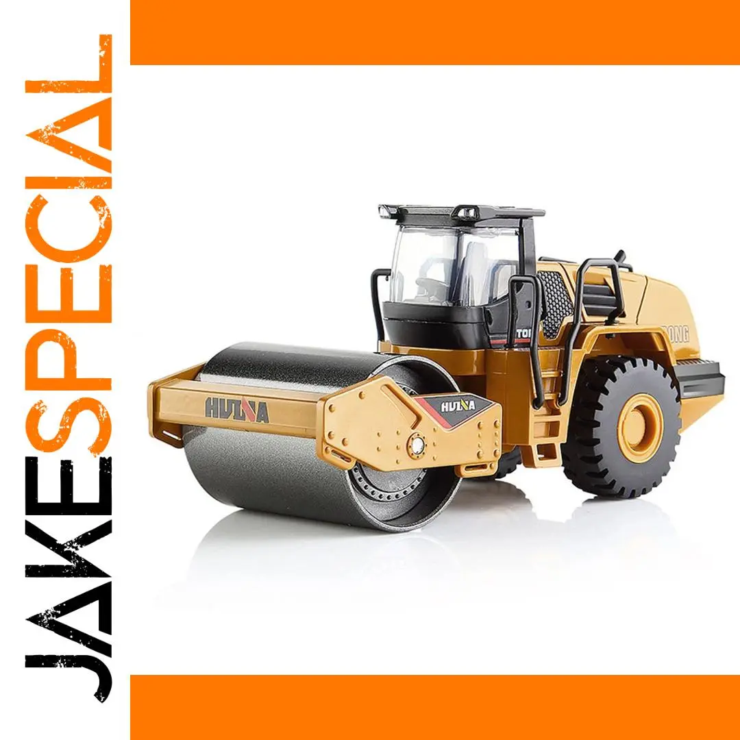 HULVA 1:50 Yellow Road Roller Model 1 HULVA 1:50 Yellow Road Roller Model