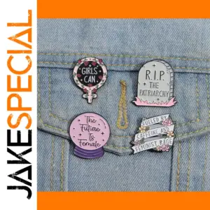 Feminist Enamel Pin Custom Girl Power Brooch