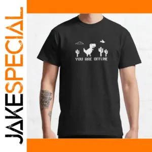 You Are Offline 404 Dinosaur T-Shirt Adult Sizes