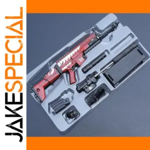 Red Tactical Rifle Model with Accessories Set