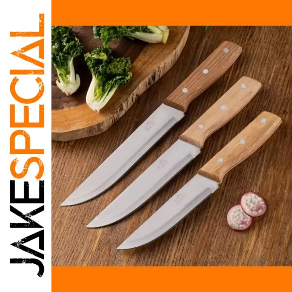 Stainless Steel Chef Knife with Wooden Handle
