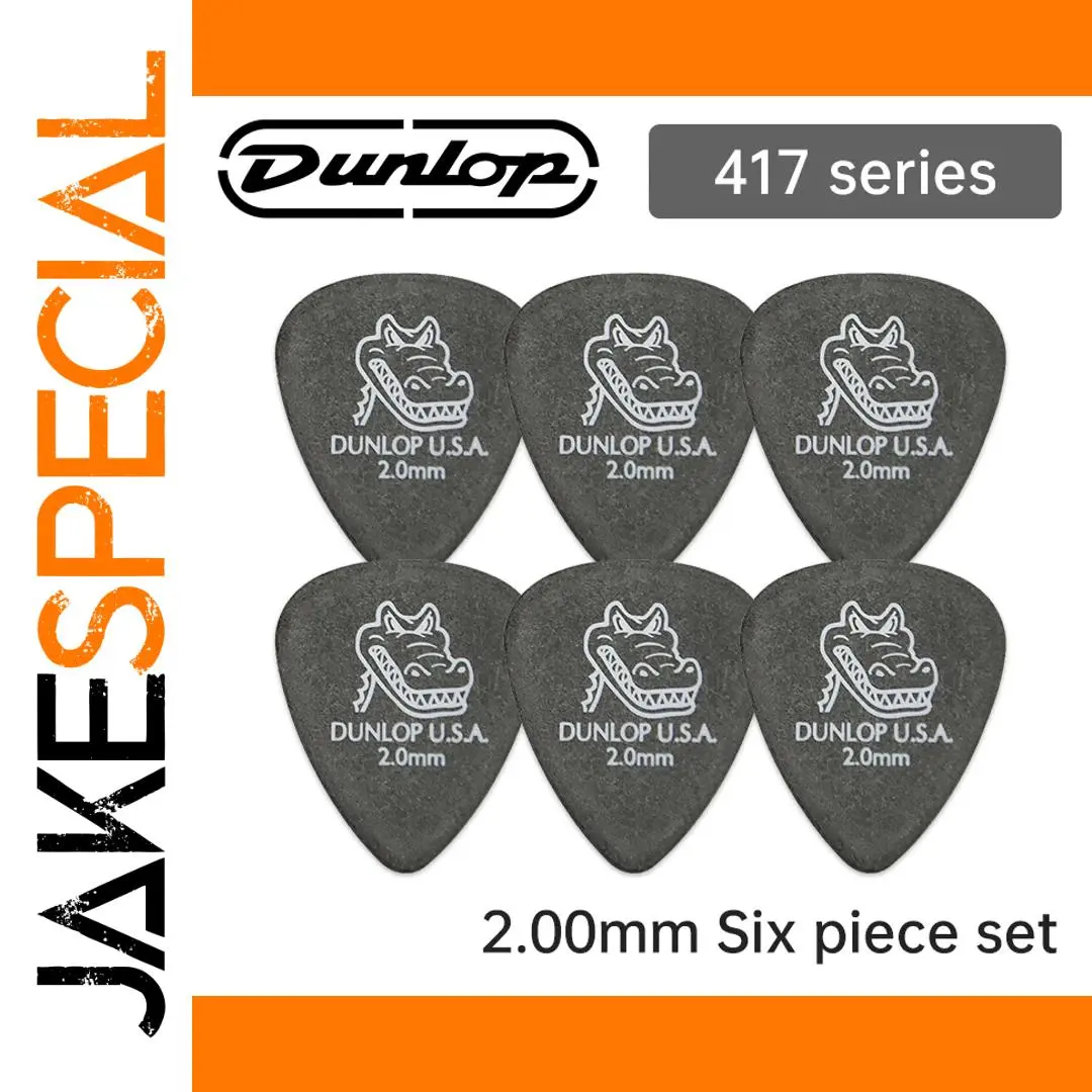 Dunlop 417 GATOR GRIP Picks Set of 6 1 Dunlop 417 GATOR GRIP Picks Set of 6