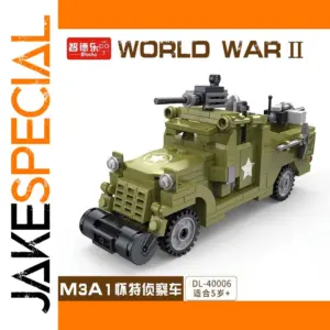 WWII M3A1 Half-Track Military Block Model