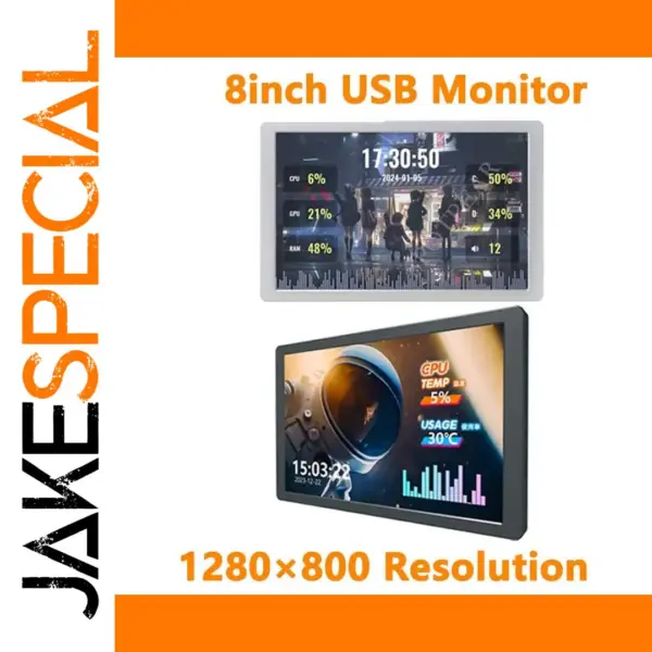 8 Inch LCD Monitor for PC with USB Type-C