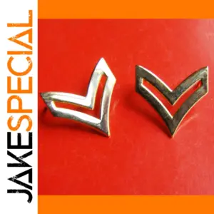 US Army Corporal Metal Collar Rank Badge Pair