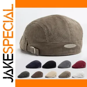 Men's Vintage Corduroy Beret Spring Autumn