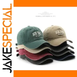 Retro New York Embroidered Snapback Hat