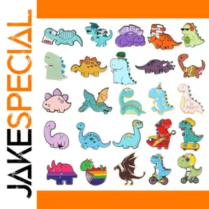 Dinosaur Enamel Pins Book Skate Rock Brooches