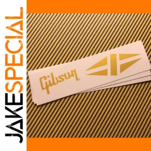 3Pcs Gibson Gold Headstock Decal Stickers Set