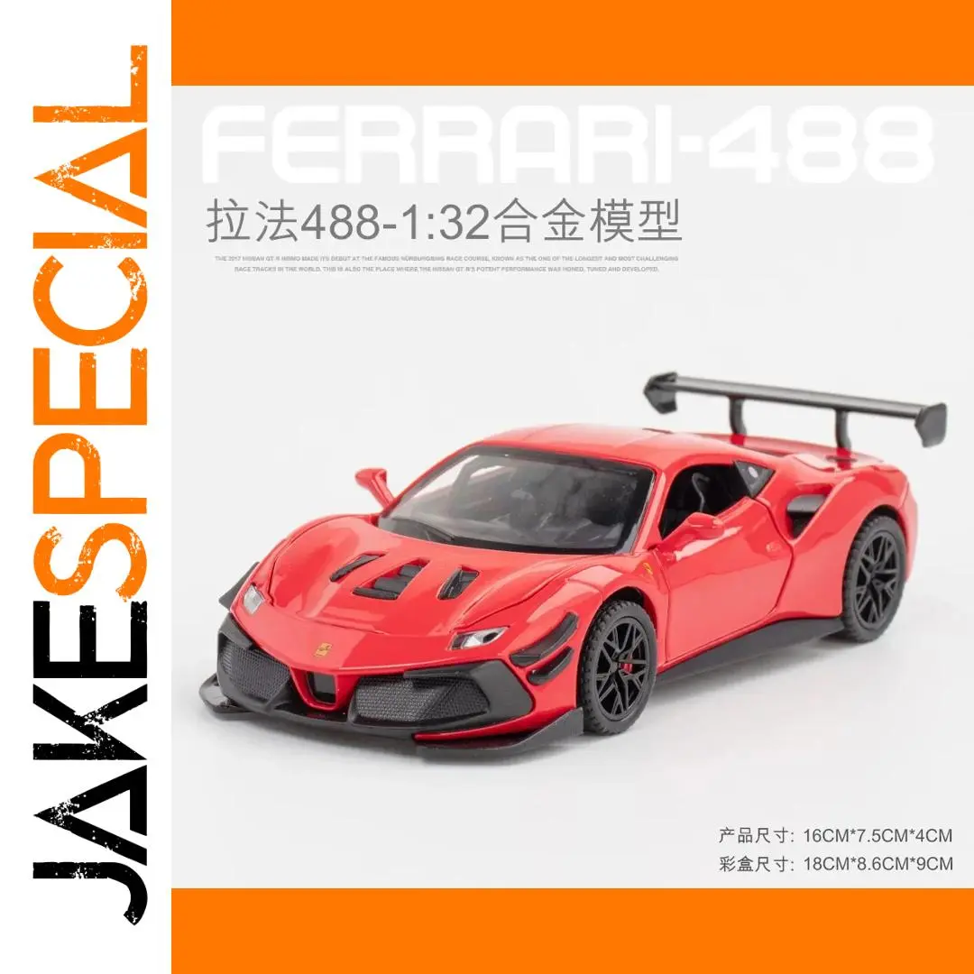 Ferrari 488 1:32 Die-Cast Model Car Red 1 Ferrari 488 1:32 Die-Cast Model Car Red