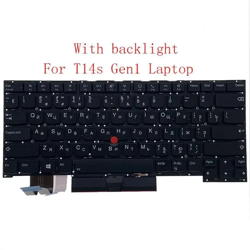 Russian Backlit Keyboard for Lenovo T490s/T495s T14s 8 Russian Backlit Keyboard for Lenovo T490s/T495s T14s - Image 8