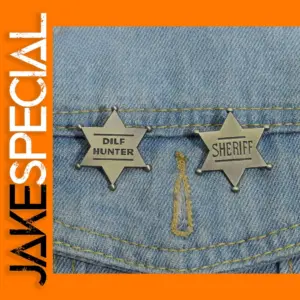 Vintage Sheriff Enamel Badge Brooch for Adults