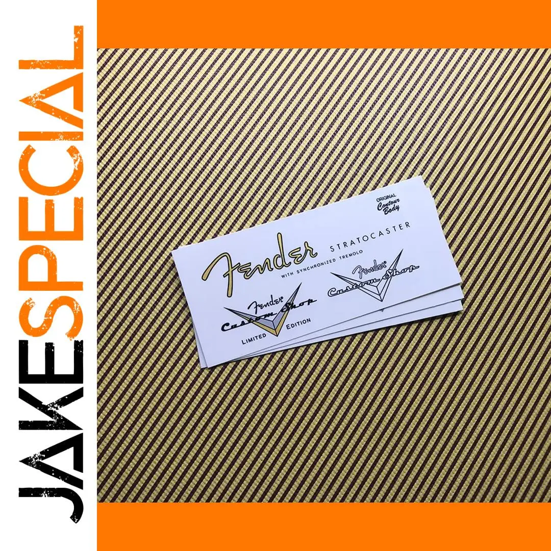 3-Piece Fender Stratocaster Headstock Decal Set 1 3-Piece Fender Stratocaster Headstock Decal Set