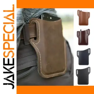 Men's PU Leather Phone Holster Waist Bag