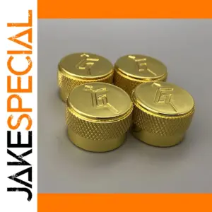 Gold Guitar Knob Set - 4 Polished Caps
