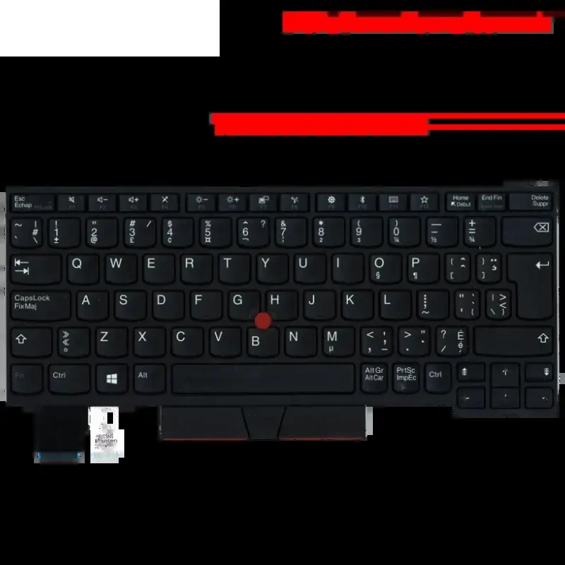 UK SPA FR Black Keyboard for Lenovo ThinkPad 12 UK SPA FR Black Keyboard for Lenovo ThinkPad - Image 12
