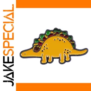 Taco Saurus Dinosaur Pin Metal Brooch for Unisex Style