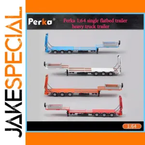 1:64 Flatbed Truck Trailer Diecast Model