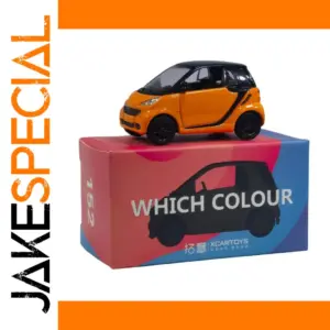 Orange 1:64 Scale Smart Fortwo Diecast Model