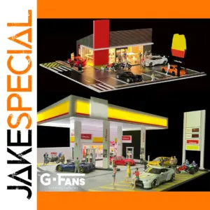 1/64 Scale Car Garage Diorama Model with Lights