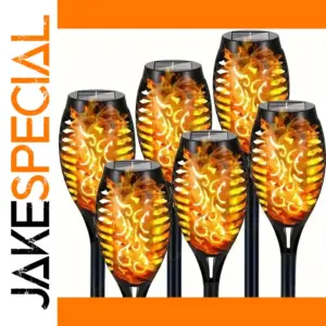 12 LED Solar Flickering Flame Torch Light